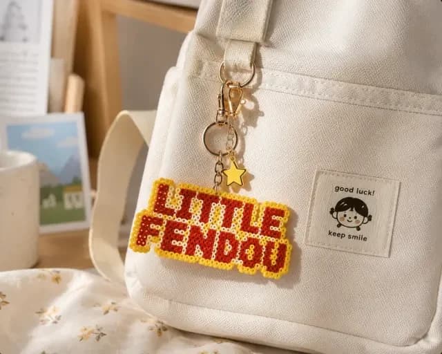 Perler Bead Name Keychain